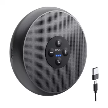 EMEET OfficeCore M1A konferencinis garsiakalbis - USB-C ir Bluetooth 5.0, AI triukšmo slopinimas, 360° balso fiksavimas