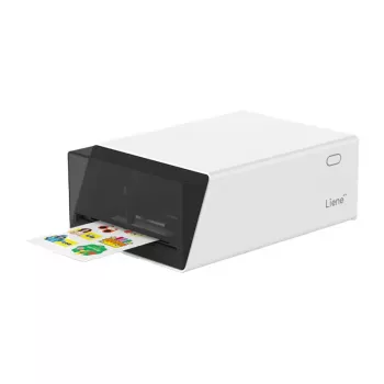 Liene Pix Cut 2-in-1 nešiojamas nuotraukų spausdintuvas – ZINK technologija, Bluetooth 5.0, įmontuotas pjaustytuvas, lipdukų spaudiniai