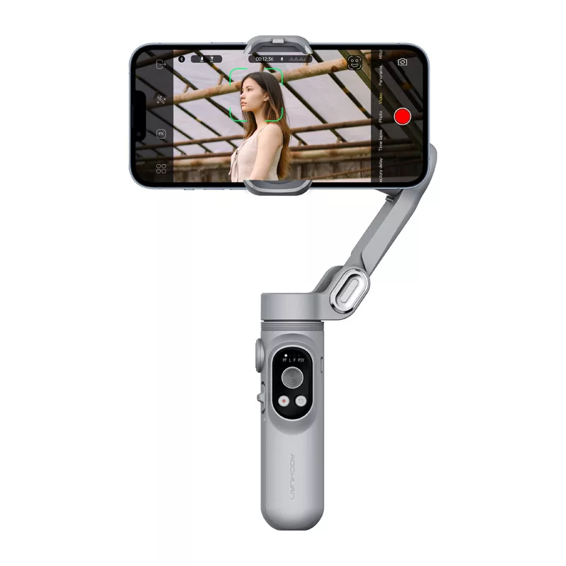 AOCHUAN X Gimbal (Pilka) - 3 ašių išmaniojo telefono stabilizatorius