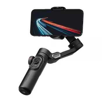 AOCHUAN XE Standard Gimbal (Juoda) – 3 ašių išmaniojo telefono stabilizatorius su Bluetooth 5.0, 2600 mAh baterija, sulankstomu dizainu