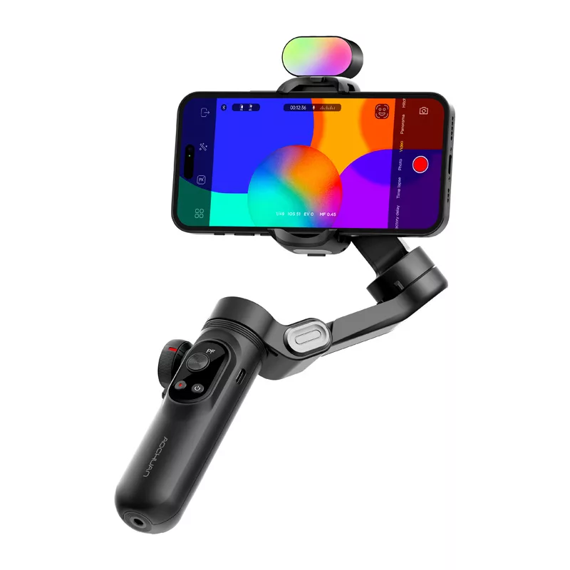 AOCHUAN X Pro gimbal su RGB apšvietimu (juodas)