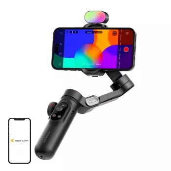 AOCHUAN X Pro gimbal su RGB apšvietimu (juodas)