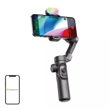 AOCHUAN XE gimbalas su RGB apšvietimu (juodas)