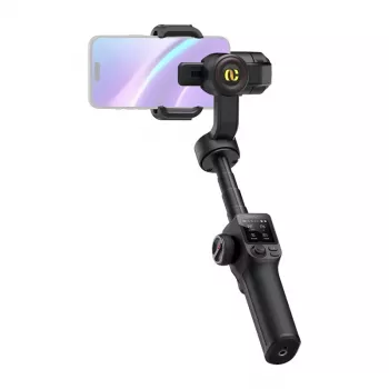 AOCHUAN S3 3-Ašis išmaniojo telefono gimbal stabilizatorius su OLED ekranu (juodas)