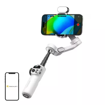 AOCHUAN X2 gimbal su RGB apšvietimu (baltas)