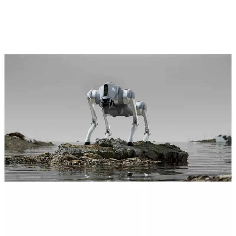 Unitree Go2 Air keturkojis robotas šuo su nuotolinio valdymo pultu