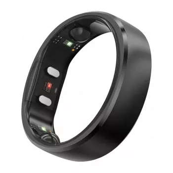 RingConn Smart Ring Gen2 vyrams ir moterims – miego ir kūno rengybos stebėjimo nešiojamas įrenginys – širdies ritmas – matinė juoda, 8 dydis