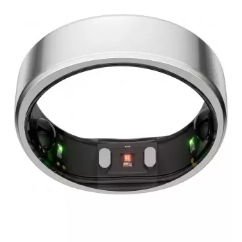 RingConn Smart Ring Gen2 vyrams ir moterims – miego ir kūno rengybos stebėjimo nešiojamas įrenginys – širdies ritmas – Future Silver 12 dydis