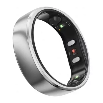 RingConn Smart Ring Gen2 Air moterims ir vyrams - Miego ir kūno rengybos stebėjimo nešiojamas įrenginys - Širdies ritmas - Galaxy Silver 8 dydis