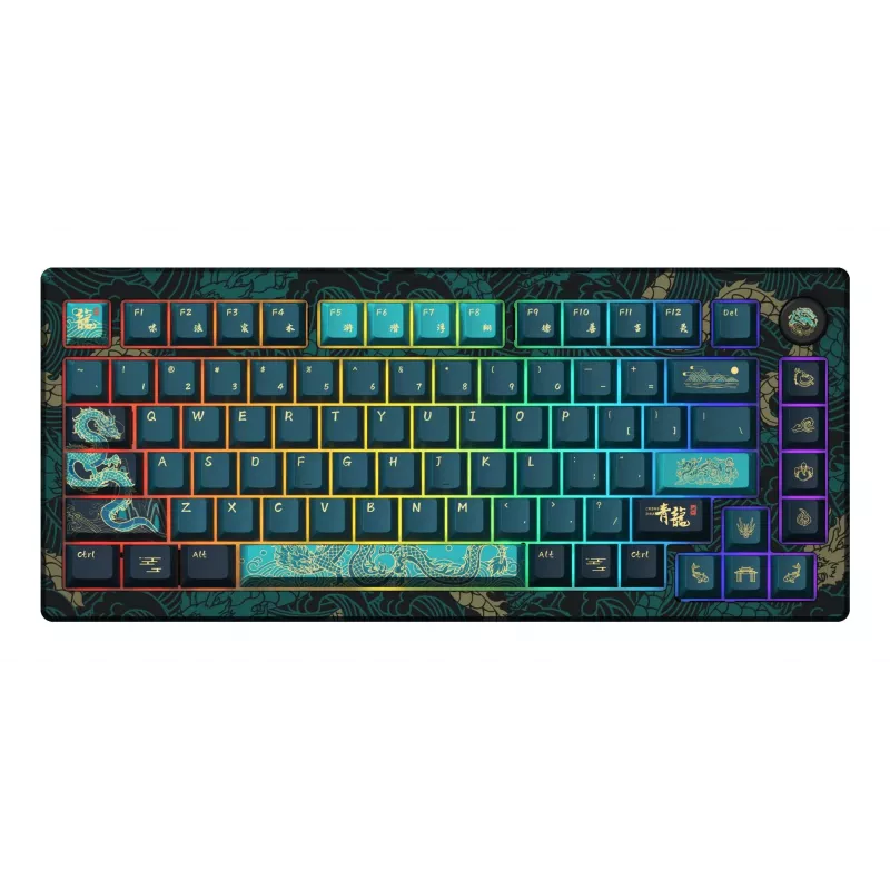 AKKO MOD007V3 HE 75% Wired Mechanical Keyboard with Hall Effect Switches, CNC Aluminum Case, PBT ASA Keycaps, RGB, Black