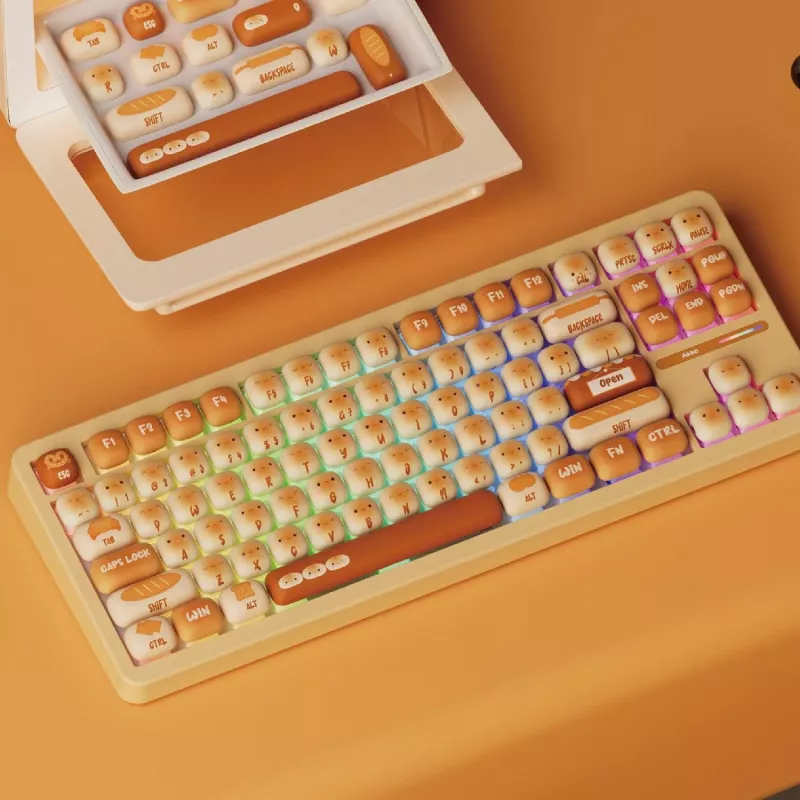 AKKO TAC87 Bun Wonder Tenkeyless mechaninė klaviatūra - kelių režimų RGB karštai keičiama