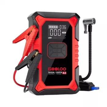 GOOLOO A3 2-in-1 Jump Starter with Compressor 4000A 26800mAh 150 PSI
