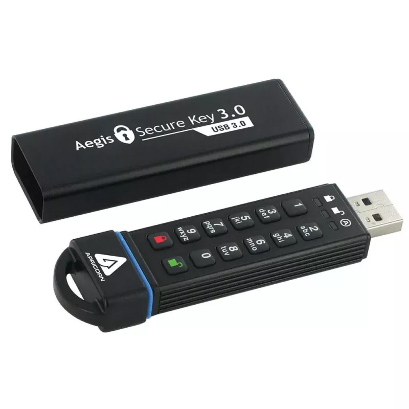 Apricorn Aegis Secure Key 3.0 16GB USB 3.0 Flash Drive - FIPS 140-2 Level 3 Validated, Hardware Encrypted