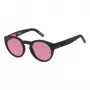 Tommy Jeans TJ-0003-S-003 Unisex akiniai nuo saulės, juodas rėmelis, pilki lęšiai, 48/22/140 mm