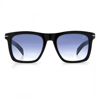 DAVID BECKHAM DB-7000-S-BSC Akiniai vyrams, kvadratiniai, acetatinis rėmelis juodas, pilki lęšiai 51mm