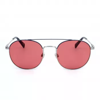 LEVI'S LV-1013-S-010 Unisex stačiakampiai akiniai nuo saulės - juodas rėmelis, pilki lęšiai 54mm