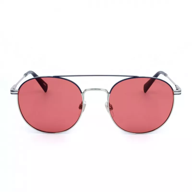 LEVI'S LV-1013-S-010 Unisex stačiakampiai akiniai nuo saulės - juodas rėmelis, pilki lęšiai 54mm