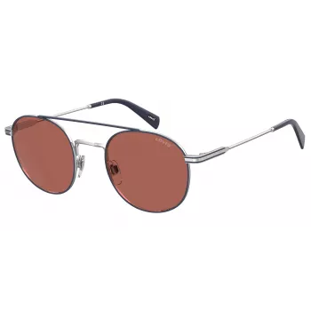 LEVI'S LV-1013-S-010 Unisex stačiakampiai akiniai nuo saulės - juodas rėmelis, pilki lęšiai 54mm