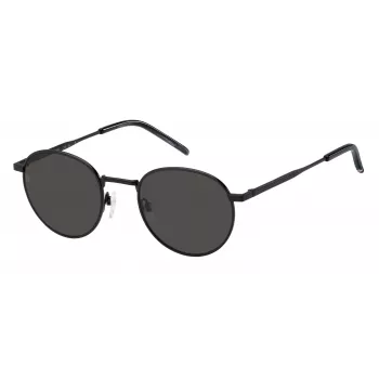 TOMMY HILFIGER TH-1973-S-003 Vyriški kvadratiniai akiniai nuo saulės - Juodas rėmelis, pilki lęšiai 50/22/145 mm