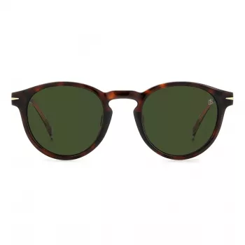 DAVID BECKHAM DB-1111-S-086 Unisex akiniai nuo saulės Havana Tortoise acetato rėmelis pilki polikarbonato lęšiai 52mm