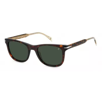 DAVID BECKHAM DB-1113-S-086 Havana Green Square Sunglasses