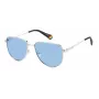 Polaroid PLD6196SX010 Unisex Square Sunglasses - Black Frame Grey Polarized Lens 56mm