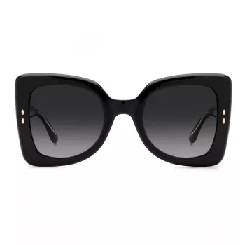 ISABEL MARANT Moteriški akiniai nuo saulės IM-0120-S-807 - stačiakampis acetatinis rėmelis, pilki polikarbonatiniai lęšiai, 52 mm