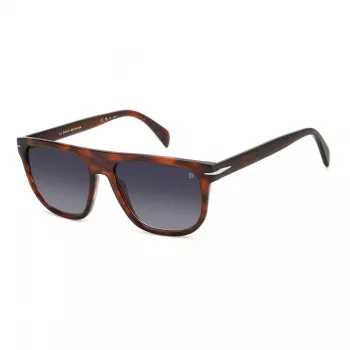 David Beckham DB-7111-S-EX4 Akiniai Vyriški Kvadratiniai Acetatinis Juodas Rėmas Pilki Lęšiai 56/17/145 mm