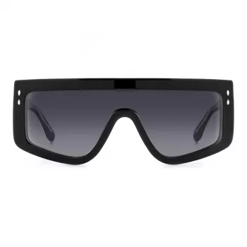 ISABEL MARANT Moteriški akiniai nuo saulės IM-0155-S-807 Oversized Square Juodas acetatinis rėmas Tamsiai pilki polikarbonatiniai lęšiai 99 mm lęšio plotis 135 mm kodinės ilgis UV400 apsauga