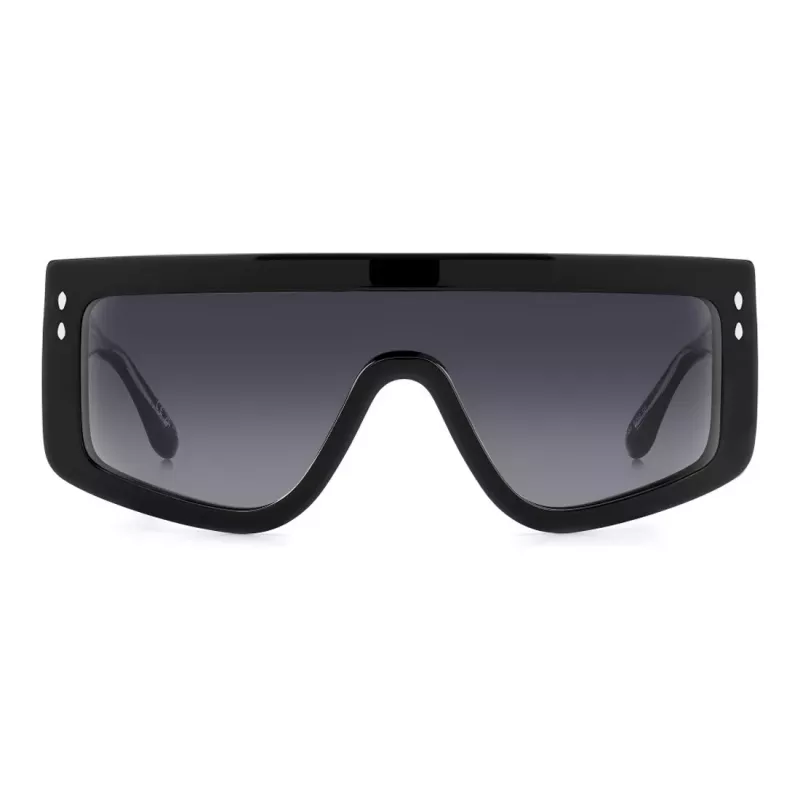 ISABEL MARANT Moteriški akiniai nuo saulės IM-0155-S-807 Oversized Square Juodas acetatinis rėmas Tamsiai pilki polikarbonatiniai lęšiai 99 mm lęšio plotis 135 mm kodinės ilgis UV400 apsauga