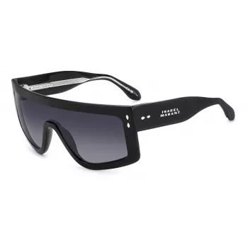 ISABEL MARANT Moteriški akiniai nuo saulės IM-0155-S-807 Oversized Square Juodas acetatinis rėmas Tamsiai pilki polikarbonatiniai lęšiai 99 mm lęšio plotis 135 mm kodinės ilgis UV400 apsauga