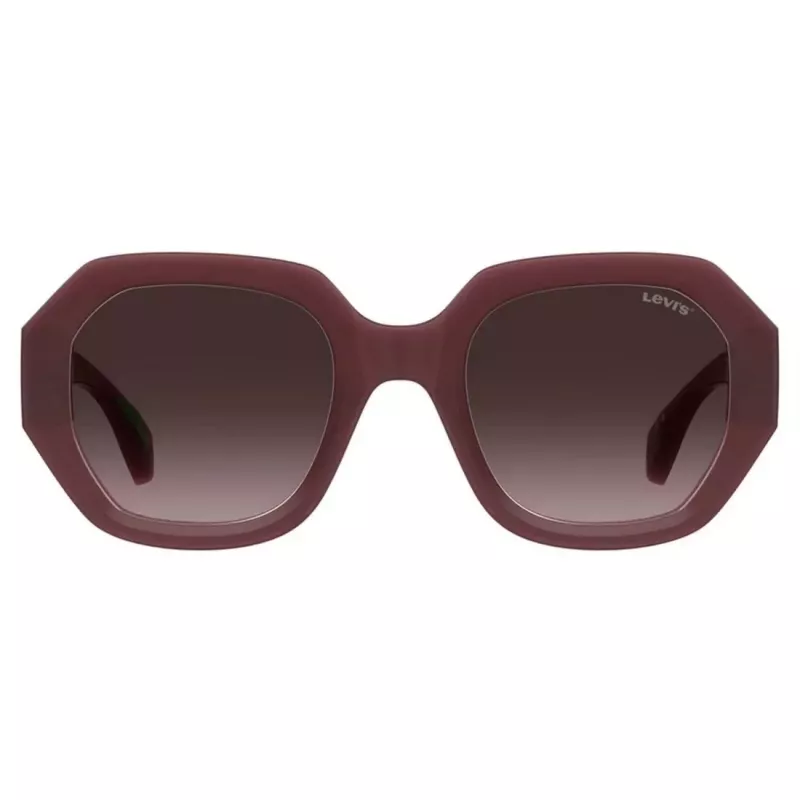 LEVI'S LV-1066-S-LHF Moteriški stačiakampiai akiniai nuo saulės Havana Ruda Gradient 51mm
