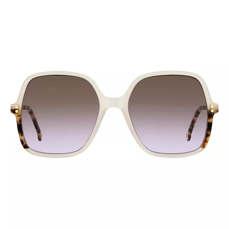 CAROLINA HERRERA Moteriški akiniai nuo saulės HER0244SSZJ Cat Eye Juodas acetatas Pilki gradientiniai lęšiai 56/18/140 mm