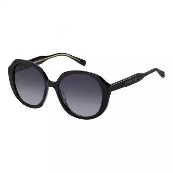 Tommy Hilfiger moteriški akiniai nuo saulės TH-2106-S-807 - juodas rėmelis, pilki lęšiai, 54 mm