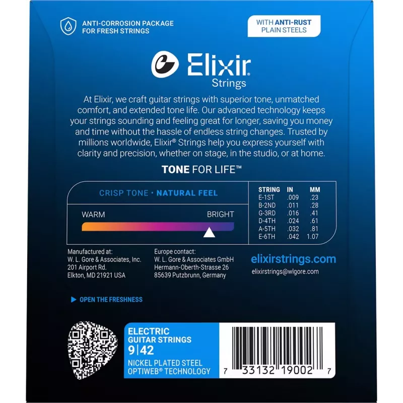 Elixir 12000 Super Light (9-42) PW elektrinės gitaros stygos