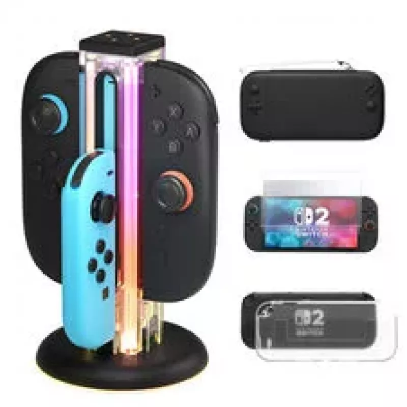 NYXI Zeus įkrovimo stotelė, skirta Nintendo Switch ir Switch 2 valdikliams