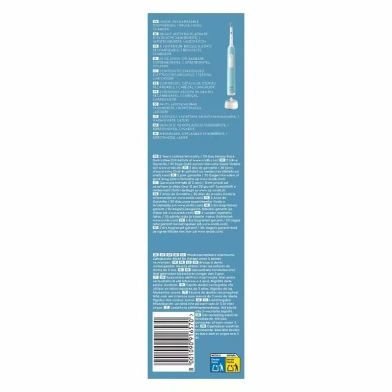 Oral-B Pro Series 1 Electric Toothbrush Caribbean Blue