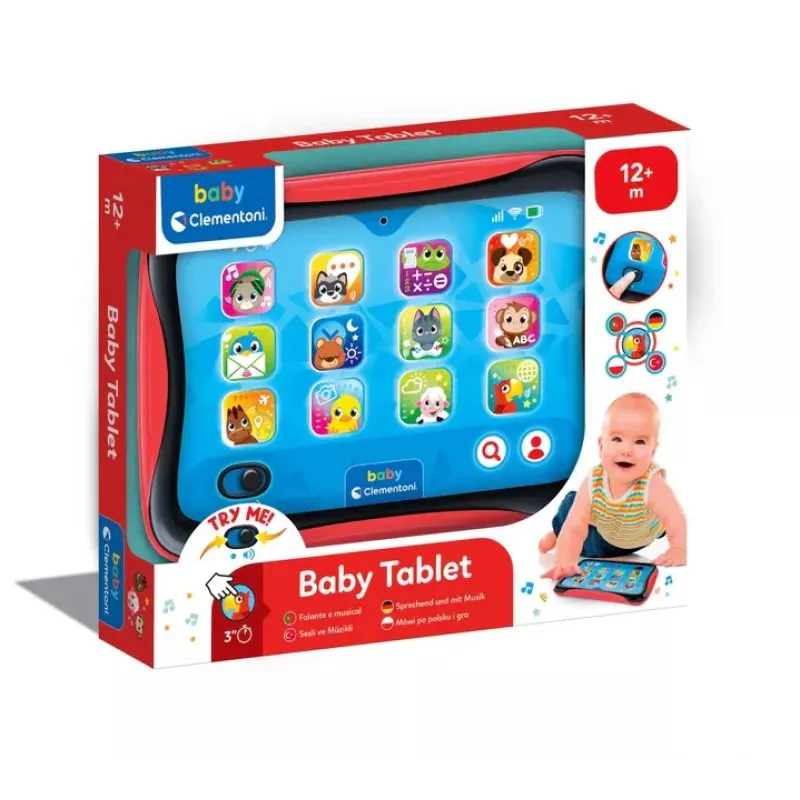 Clementoni Children's Talking Tablet 17535 - Mokomasis elektroninis žaislas kūdikiams nuo 12 mėn.