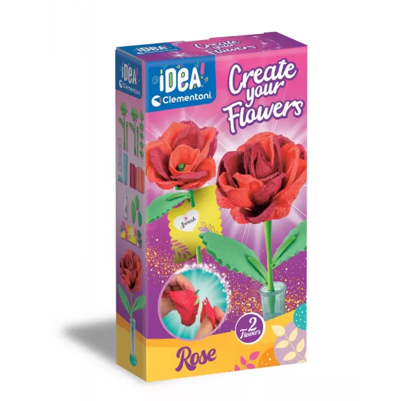 Clementoni Idea Art Kūrybinis rinkinys Mini Gėlių Fabrikėlis – Rožė 18168