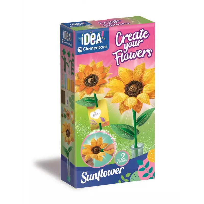 Clementoni Idea Art Kūrybinis rinkinys Mini Gėlių Fabrikas Saulėgrąža 18347