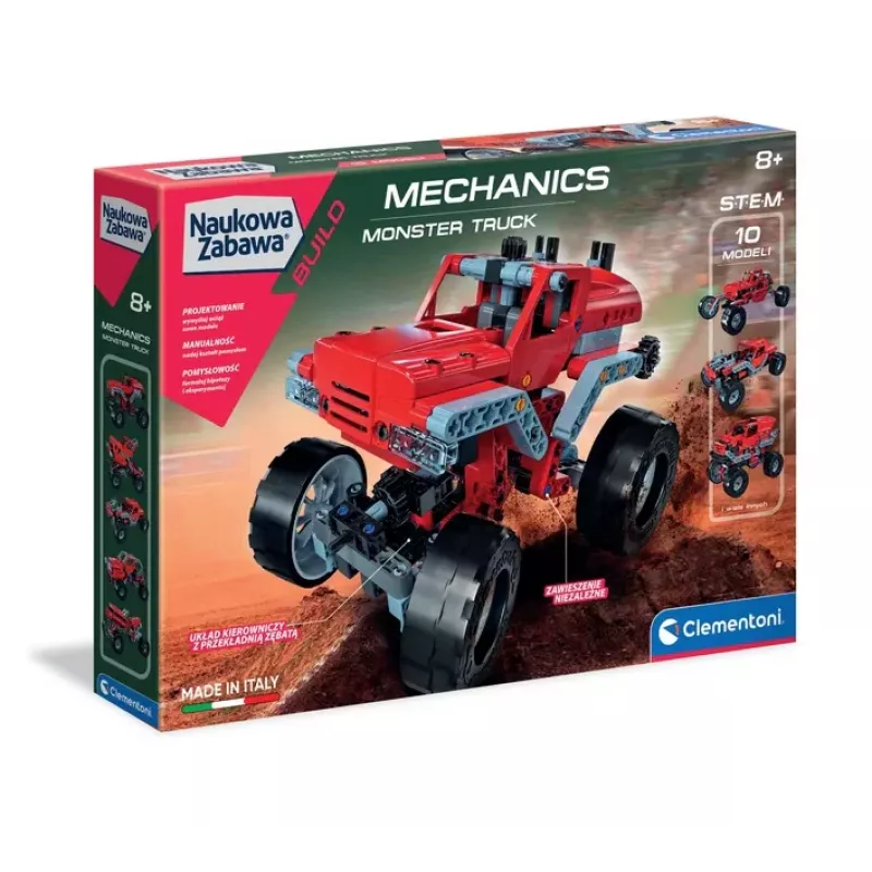 Mokslinis pramogų mechanikos laboratorijos monstrų sunkvežimis Clementoni 50062