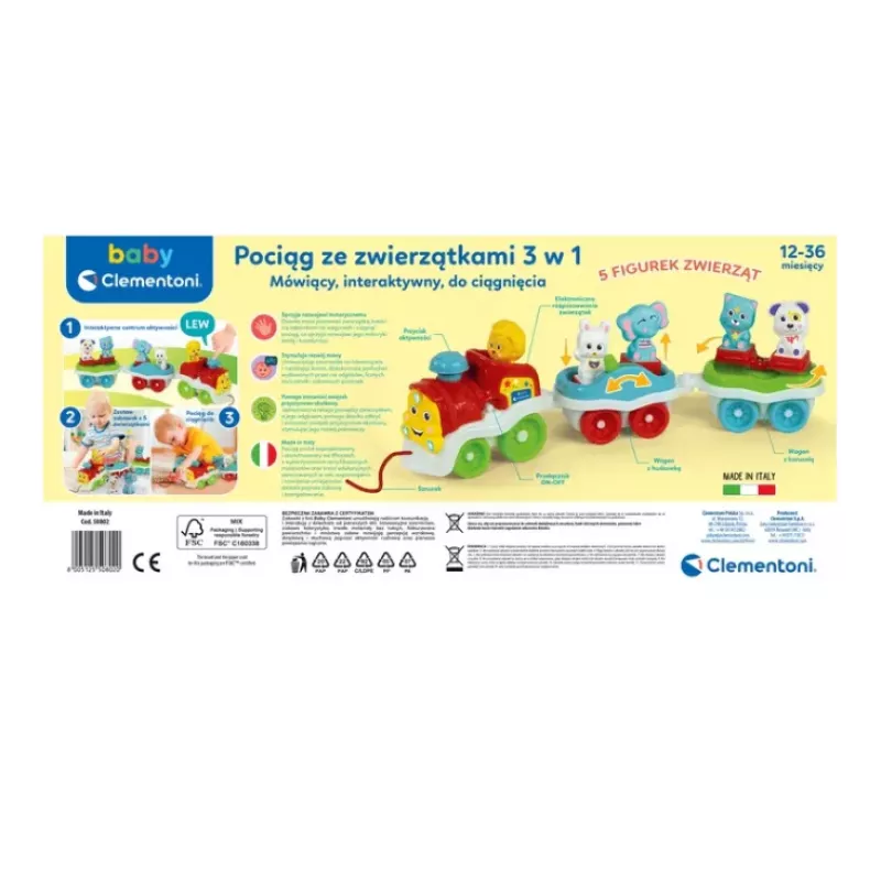 Clementoni Interactive Animal Train Polish Language 50802