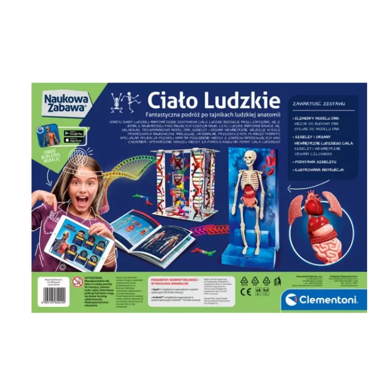 Science Fun Human Body lenkų kalba Clementoni 60249