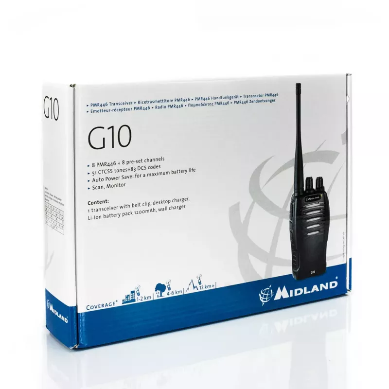 Midland G10 Pro PMR446 dvipusis radijas, vienas vienetas