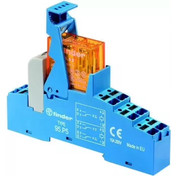 Finder FIN 48.P5.7 24V - Tarpinė relė - Push-In 2 perjungimo kontaktai 24 V DC