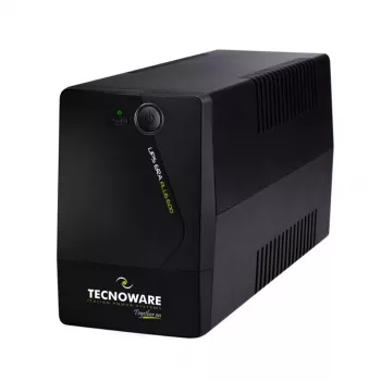 TECNOWARE UPS ERA PLUS 600 SCHUKO Line-Interactive 600VA/360W, 12V 7Ah akumuliatorius, 2 Schuko lizdai, USB, juoda