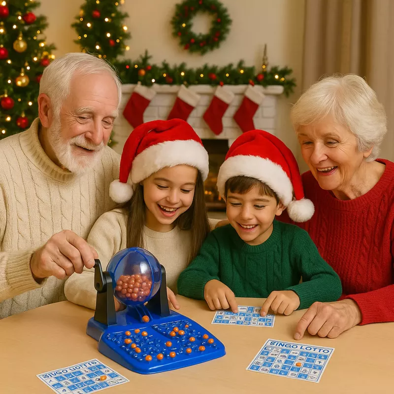 Koala Games G2592 Bingo žaidimas - 75 kamuoliukų, 48 kortelių, 150 žymeklių, metalinis narvas, šeimos pramoga