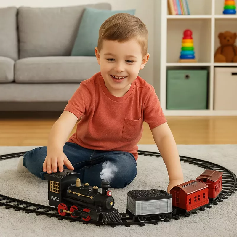 Koala Games G2599 Steam Cargo Train elektrinis traukinukų rinkinys