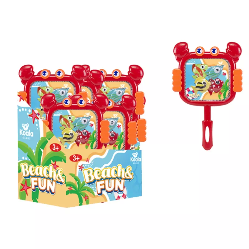 Koala Games G2663 Krabų formos žvejybos tinklas - raudonas/oranžinis, patvarus plastikas ir poliesterio tinklelis, CE sertifikuotas, vandens žaidimams, paplūdimiui, baseinui, voniai, nuo 3 metų