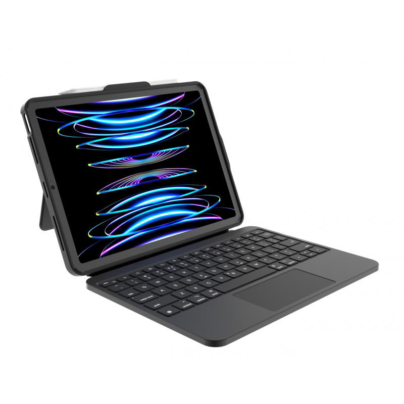 DEQSTER Prime Keyboard Case, skirta iPad 10th Gen (2022), UK QWERTY, juoda